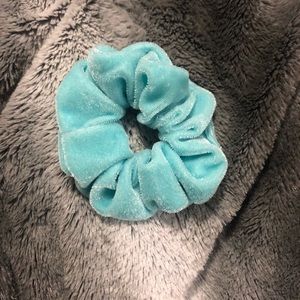 Blue velvet scrunchie